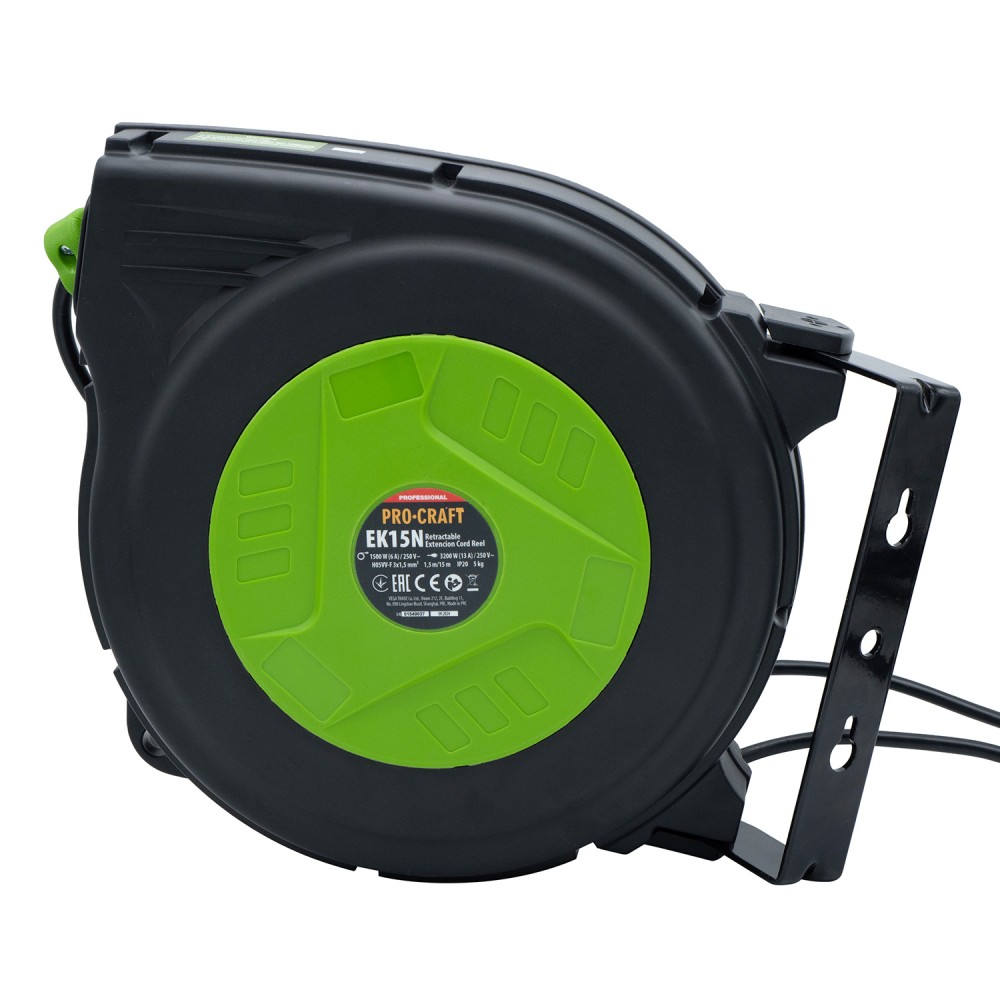 Подовжувач на котушці Procraft EK15N 3x1,5мм² 15 м (PC-900152)