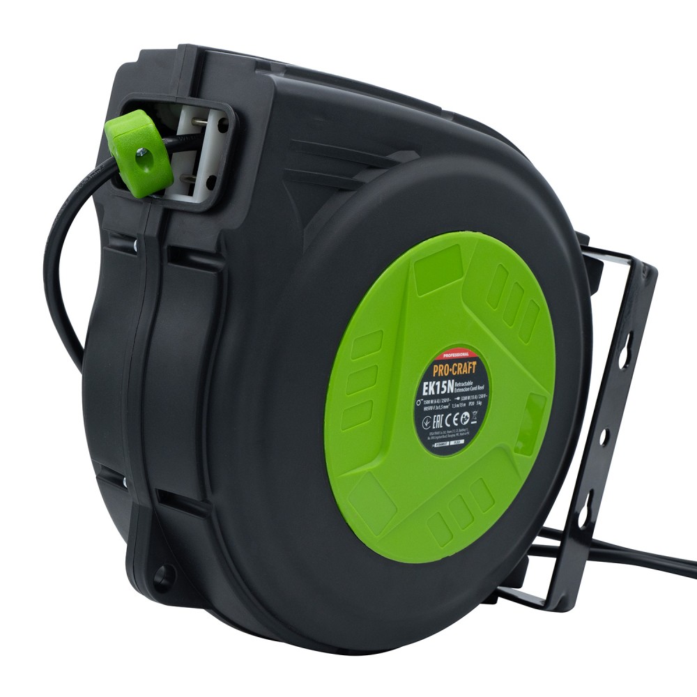 Подовжувач на котушці Procraft EK15N 3x1,5мм² 15 м (PC-900152)