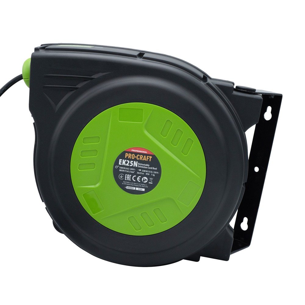 Подовжувач на котушці Procraft EK25N 3x1,5мм² 25 м (PC-900252)