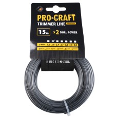 Волосінь для тримера з жилою коло Procraft 2мм 15м (KR/J-2/15)