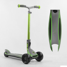 Самокат трехколесный Best Scooter G-32203 MAXI (4) складной алюминиевый руль, передние колеса PU 135х50мм. заднее 80х50мм, со светом, в коробке