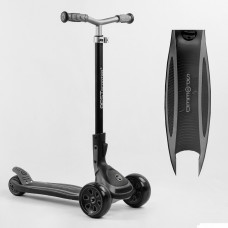 Самокат трехколесный Best Scooter G-19003 MAXI (4) складной алюминиевый руль, передние колеса PU 135х50мм. заднее 80х50мм, со светом, в коробке