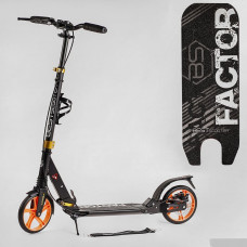 Самокат алюмінієвий Best Scooter BS-98033 "Factor", ручне дискове гальмо, діаметр PU коліс - 200мм, 2 амортизатори, підсклянник, в коробці