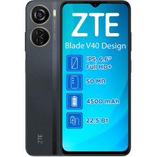 Смартфон ZTE V40 Design 6/128GB Dual Sim Black