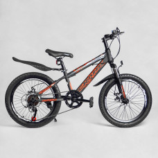 Детский спортивный велосипед 20’’ CORSO «Crank» CR-20805 (1) стальная рама, оборудование Saiguan 7 скоростей, крылья, собран на 75%