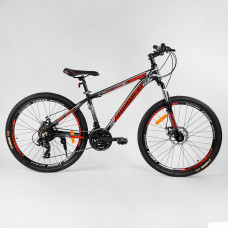 Велосипед Спортивный CORSO «Zoomer» 26" дюймов 37027 (1) рама алюминиевая, оборудование Shimano 21 скорость, собран на 75%