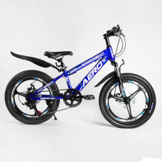 Детский спортивный велосипед 20’’ CORSO «AERO» 11755 стальная рама, оборудование Saiguan, 7 скоростей, литой диск, собран на 75%