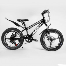 Детский спортивный велосипед 20’’ CORSO «AERO» 54032 стальная рама, оборудование Saiguan, 7 скоростей, литой диск, собран на 75%