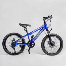 Детский спортивный велосипед 20’’ CORSO «Crank» CR-20602 (1) стальная рама, оборудование Saiguan 7 скоростей, крылья, собран на 75%