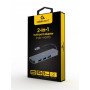 Концентратор USB-C Cablexpert 3хUSB3.1 метал, Grey (A-CM-COMBO2-01) (27590-03)