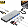 Концентратор USB 3.1 Type-C Grand-X PD Сharging HDMI/3хUSB/Type-C/OTG/CR (SG-512) (25640-03)