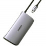 Концентратор USB Type-C Ugreen CM212 2xUSB 3.0 + HDMI + RJ45 1000M Ethernet + Cardreader, Gray (50852) (34061-03)