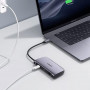 Концентратор USB Type-C Ugreen CM212 2xUSB 3.0 + HDMI + RJ45 1000M Ethernet + Cardreader, Gray (50852) (34061-03)