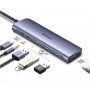 Концентратор USB Type-C Ugreen CM136 3xUSB 3.0 + HDMI + 3.5 мм, Gray (80132) (34062-03)