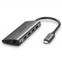 Концентратор USB Type-C Ugreen CM121 3xUSB 3.0 + HDMI + RJ45 1000M Ethernet + Cardreader, Gray (50538) (34064-03)