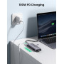 Концентратор USB Type-C Ugreen CM179 3xUSB 3.0 + HDMI + VGA + RJ45 1000M Ethernet + Cardreader, Gray (40873) (34065-03)