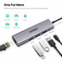 Концентратор USB Type-C Ugreen CM266 3xUSB 3.0 + HDMI + RJ45 1000M Ethernet, Gray (60812)