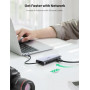 Концентратор USB Type-C Ugreen CM179 3xUSB 3.0 + HDMI + VGA + RJ45 1000M Ethernet + Cardreader + 3.5 мм, Gray (80133) (34066-03)