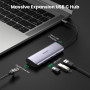 Концентратор USB Type-C Ugreen 3xUSB 3.0 + RJ45 1000M Ethernet, Gray (60718) (33887-03)