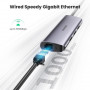 Концентратор USB Type-C Ugreen 3xUSB 3.0 + RJ45 1000M Ethernet, Gray (60718) (33887-03)