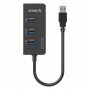 Концентратор USB3.0 Orico (CA912742) HR01-U3-V1-BK-BP Black 3хUSB3.0 + RJ45 (25848-03)