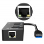 Концентратор USB3.0 Orico (CA912742) HR01-U3-V1-BK-BP Black 3хUSB3.0 + RJ45 (25848-03)