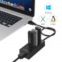 Концентратор USB3.0 Orico (CA912742) HR01-U3-V1-BK-BP Black 3хUSB3.0 + RJ45 (25848-03)