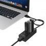 Концентратор USB3.0 Orico (CA912742) HR01-U3-V1-BK-BP Black 3хUSB3.0 + RJ45 (25848-03)