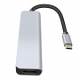 Концентратор USB-C ProLogix (PR-WUC-104B) 6 in 1 USB3.1 Type C to HDMI+1*USB3.0+2*USB2.0+TF+SD HUB (27498-03)