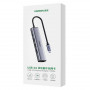 Концентратор USB Type-C Ugreen CM475 3xUSB 3.0 + RJ45 1000M Ethernet, Gray (20932) (34018-03)