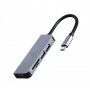 Концентратор USB Type-C Cablexpert 1xUSB3.1, 2xUSB2.0, кардрідер, метал, сірий (UHB-CM-CRU3P1U2P2-01) (30559-03)