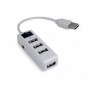 Концентратор USB2.0 Gembird UHB-U2P4-21 White 4хUSB2.0 (22609-03)