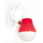 USB-світильник з LED-лампочкою Dengos, шнур ~1м, 5V, 5W, Red (LED-BULB-5V5W-RED) (32060-03)