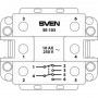 Вимикач SVEN Home SE-103 прохідний двополюсний одинарний прихованого типу білий