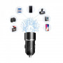 Автомобільний зарядний пристрій SkyDolphin SZ02L Aluminium (2USB, 2.4A) Black (AZP-000071) + кабель Lightning (26670-03)