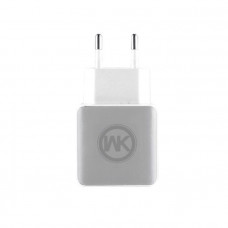 Мережевий зарядний пристрій WK WP-U11i Blanc 2.1A 2*USB + кабель Lightning 220V (EU) White (6970349283614)