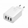 Мережевий зарядний пристрій Baseus Compact (3USB, 3.4A) 17W White (CCXJ020102) (33681-03)