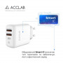 Зарядний пристрій AccLab AL-TC224 2хUSB 5В/2,4A/12W White (1283126538834) (30532-03)