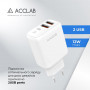 Зарядний пристрій AccLab AL-TC224 2хUSB 5В/2,4A/12W White (1283126538834) (30532-03)