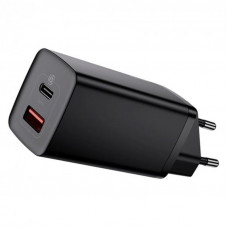 Мережевий зарядний пристрій Baseus GaN2 Lite Quick Charger (1USB, 1Type-C) QC/PD, 5A, 65W Black (CCGAN2L-B01)