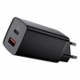 Мережевий зарядний пристрій Baseus GaN2 Lite Quick Charger (1USB, 1Type-C) QC/PD, 5A, 65W Black (CCGAN2L-B01) (33683-03)