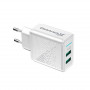 Мережевий зарядний пристрій Grand-X (2xUSB 3.1А) White (CH-60W) (24604-03)