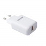 Мережевий зарядний пристрій Maxxter (1USBх2.4А) QC3.0 White (WC-QC-AtC-01) + кабель USB Type-C (25745-03)