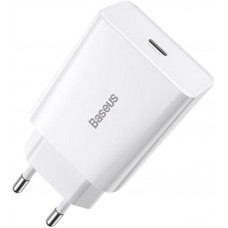 Мережевий зарядний пристрій Baseus (1USB-C 3A) 20W White (CCFS-SN02)