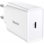 Мережевий зарядний пристрій Baseus (1USB-C 3A) 20W White (CCFS-SN02) (33625-03)