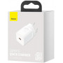 Мережевий зарядний пристрій Baseus Super Si Quick Charger 1C (1USB-C) 25W White (CCSP020102) (33626-03)