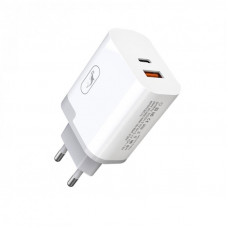 Зарядний пристрій SkyDolphin SC17 PD+QC3.0 (2USB, 3A) White (MZP-000110)