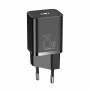 Мережевий зарядний пристрій Baseus Super Si Quick Charger 1C (1USB-C) 25W Black (CCSP020101) (33627-03)