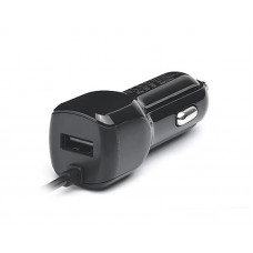 Автомобільний зарядний пристрій REAL-EL CA-15 (2USB, 2.1A) Black + кабель microUSB
