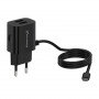 Мережевий зарядний пристрій Grand-X (2xUSB 2.1A) Black (CH-35B) + кабель microUSB (29807-03)